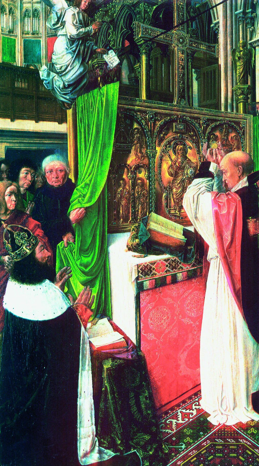 Die Messe von St. Egidio in Anwesenheit von Charles Martel, National Gallery of London